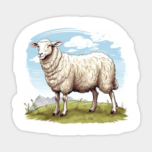 White Sheep Sticker